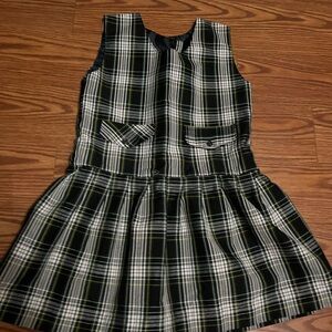 Musset Vintage Plaid Sleeveless Kids Dress Size 8